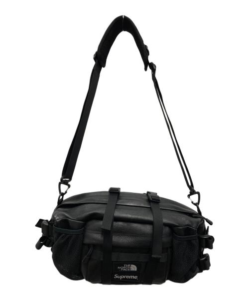 SUPREME（シュプリーム）Supreme (シュプリーム) THE NORTH FACE (ザ ノース フェイス) Leather Mountain Waist Bag ブラックの古着・服飾アイテム