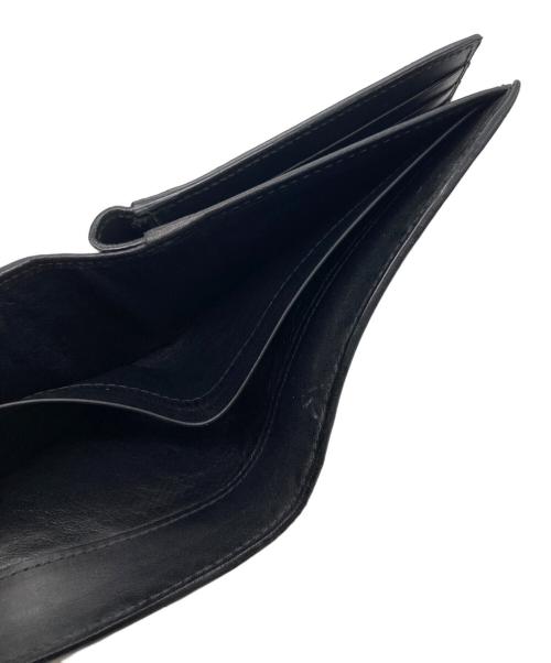 BOTTEGA VENETA（ボッテガベネタ）BOTTEGA VENETA (ボッテガベネタ) イントレチャート 2つ折財布 ブラックの古着・服飾アイテム