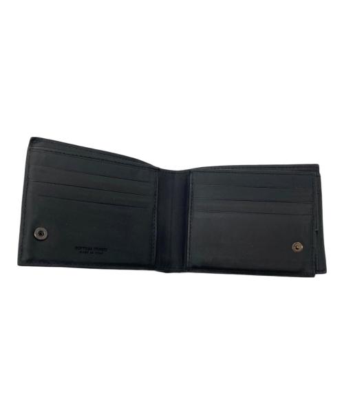 BOTTEGA VENETA（ボッテガベネタ）BOTTEGA VENETA (ボッテガベネタ) イントレチャート 2つ折財布 ブラックの古着・服飾アイテム