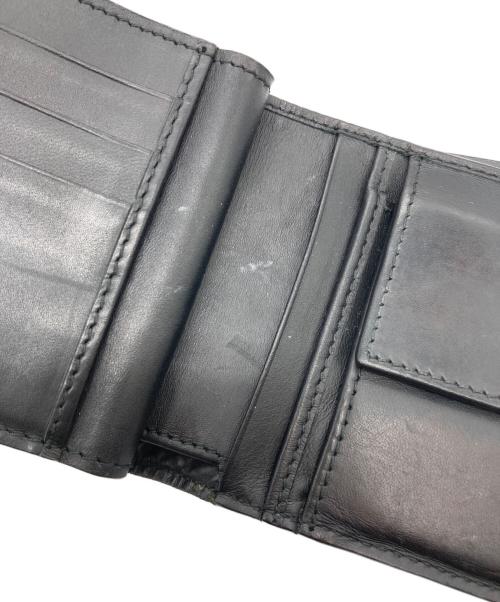 BOTTEGA VENETA（ボッテガベネタ）BOTTEGA VENETA (ボッテガベネタ) イントレチャート 2つ折財布 ブラックの古着・服飾アイテム