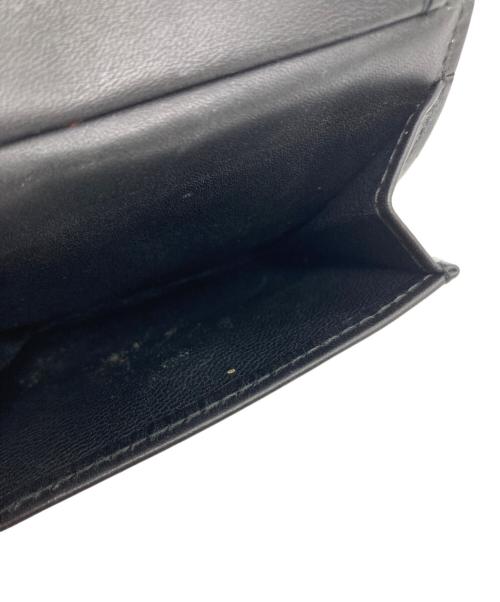 BOTTEGA VENETA（ボッテガベネタ）BOTTEGA VENETA (ボッテガベネタ) イントレチャート 2つ折財布 ブラックの古着・服飾アイテム