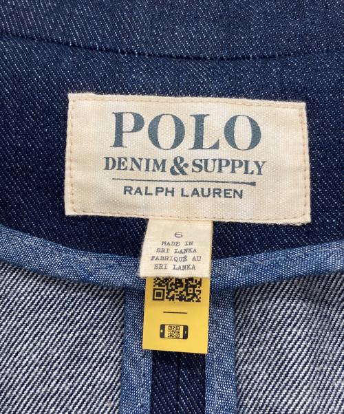 POLO RALPH LAUREN（ポロ・ラルフローレン）POLO RALPH LAUREN (ポロ・ラルフローレン) Single Breasted Denim Blazer インディゴ サイズ:6の古着・服飾アイテム