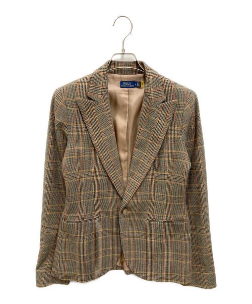 POLO RALPH LAUREN（ポロ・ラルフローレン）POLO RALPH LAUREN (ポロ・ラルフローレン) Glen Plaid Wool Blend Blazer グレー サイズ:4の古着・服飾アイテム