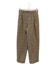 POLO RALPH LAUREN（ポロ・ラルフローレン）の古着「Glen Plaid Wool Blend Trousers」｜グレー