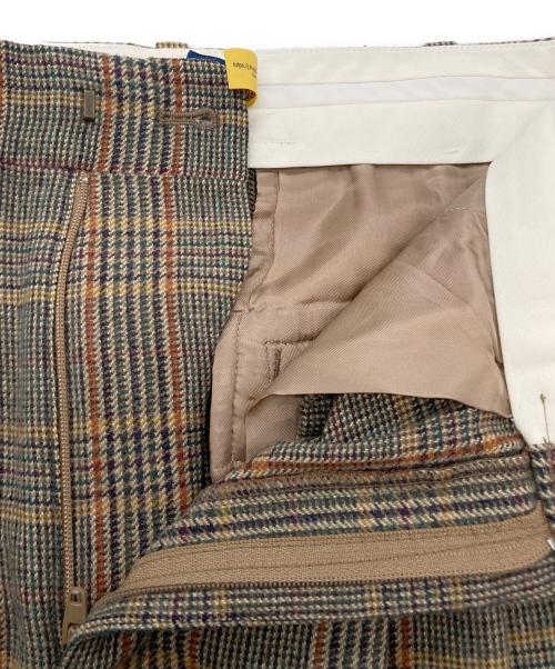 POLO RALPH LAUREN（ポロ・ラルフローレン）POLO RALPH LAUREN (ポロ・ラルフローレン) Glen Plaid Wool Blend Trousers グレーの古着・服飾アイテム