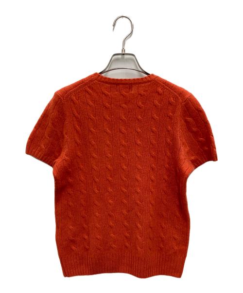 POLO RALPH LAUREN（ポロ・ラルフローレン）POLO RALPH LAUREN (ポロ・ラルフローレン) ウールカシミヤ 半袖ニット オレンジ サイズ:Mの古着・服飾アイテム