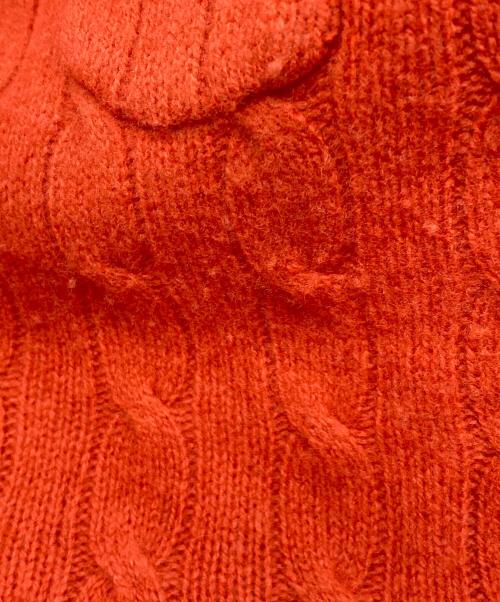 POLO RALPH LAUREN（ポロ・ラルフローレン）POLO RALPH LAUREN (ポロ・ラルフローレン) ウールカシミヤ 半袖ニット オレンジ サイズ:Mの古着・服飾アイテム