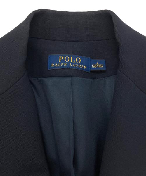 POLO RALPH LAUREN（ポロ・ラルフローレン）POLO RALPH LAUREN (ポロ・ラルフローレン) 金釦ダブルロングブレザーコート ネイビー サイズ:4の古着・服飾アイテム