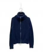 POLO RALPH LAURENポロ・ラルフローレン）の古着「リブニットコットンフルジップセーター」｜ネイビー