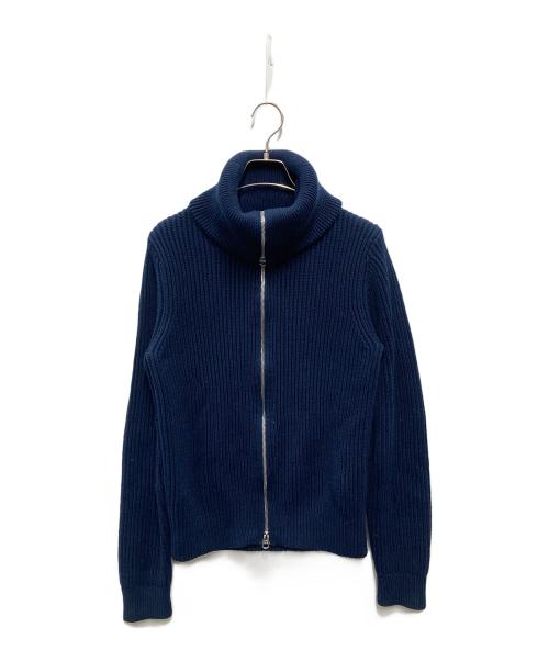 POLO RALPH LAUREN（ポロ・ラルフローレン）POLO RALPH LAUREN (ポロ・ラルフローレン) リブニットコットンフルジップセーター ネイビー サイズ:Sの古着・服飾アイテム