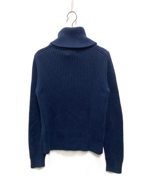 POLO RALPH LAUREN（ポロ・ラルフローレン）POLO RALPH LAUREN (ポロ・ラルフローレン) リブニットコットンフルジップセーター ネイビー サイズ:Sの古着・服飾アイテム