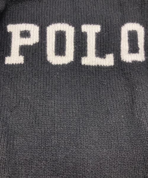 POLO RALPH LAUREN（ポロ・ラルフローレン）POLO RALPH LAUREN (ポロ・ラルフローレン) カシミヤ混ロゴクルーネックセーター ブラック サイズ:ＸＳの古着・服飾アイテム
