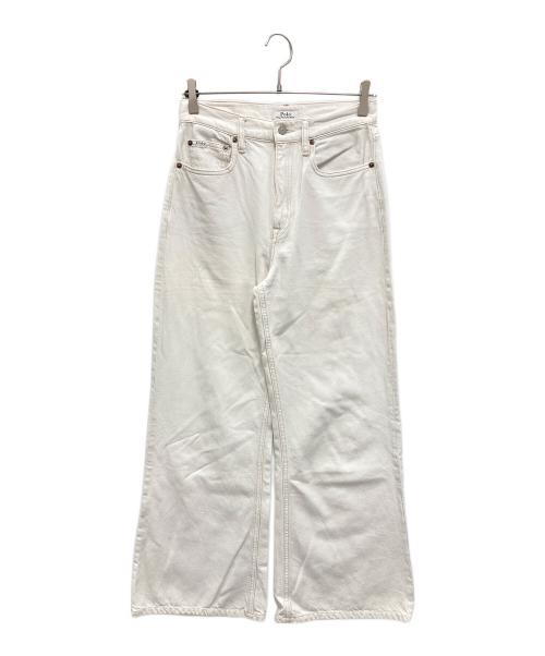 POLO RALPH LAUREN（ポロ・ラルフローレン）POLO RALPH LAUREN (ポロ・ラルフローレン) ハイライズワイドレッグジーンズ ホワイト サイズ:26の古着・服飾アイテム