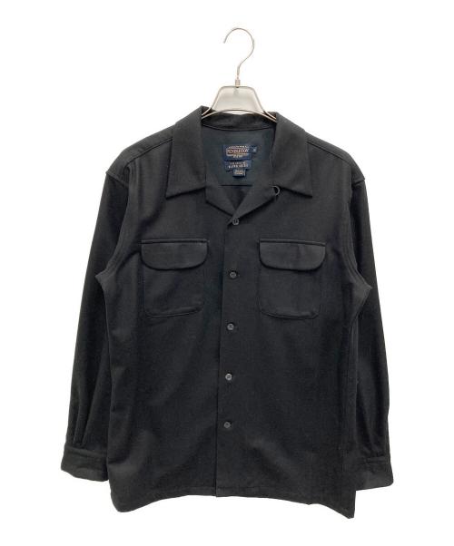 PENDLETON（ペンドルトン）PENDLETON (ペンドルトン) ウォッシャブウールオープンカラーボードシャツ ブラック サイズ:Mの古着・服飾アイテム