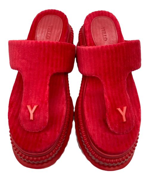 YELLO（イエロ）YELLO (イエロ) SANGO PLATFORM TONGS SANDALS レッド サイズ:Ｌの古着・服飾アイテム