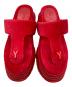 中古・古着 YELLO (イエロ) SANGO PLATFORM TONGS SANDALS レッド サイズ:Ｌ：10000円