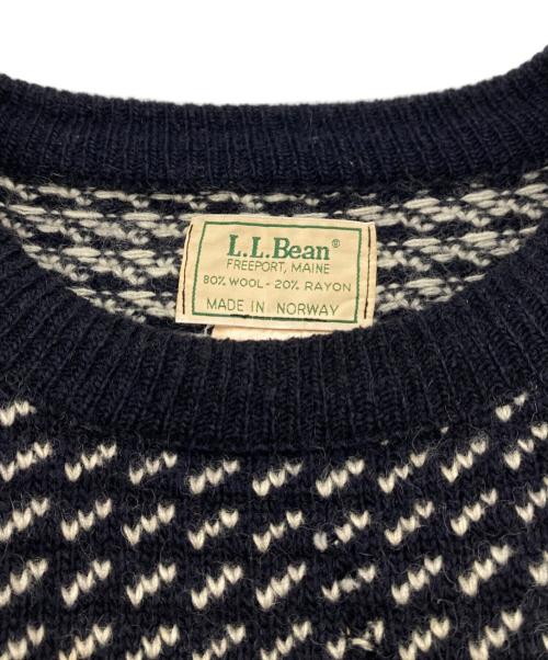 L.L.Bean（エルエルビーン）L.L.Bean (エルエルビーン) 【古着】Birds Eye Sweater ネイビー×ホワイト サイズ:XXLの古着・服飾アイテム