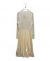 POLO RALPH LAUREN (ポロ・ラルフローレン) ハイブリッド セータープリ―テッド ドレス アイボリー サイズ:L 未使用品：18000円
