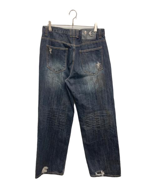 THUG CLUB（サグ クラブ）THUG CLUB (サグ クラブ) BURN DOWN DENIM PANTS インディゴ サイズ:3の古着・服飾アイテム