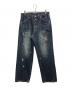 THUG CLUB（サグ クラブ）の古着「BURN DOWN DENIM PANTS」｜インディゴ