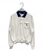 POLO RALPH LAURENポロ・ラルフローレン）の古着「テリーロングスリーブポロシャツ」｜ホワイト