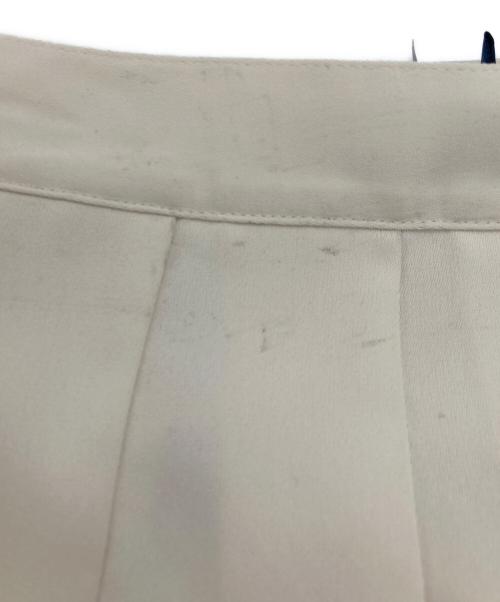 POLO RALPH LAUREN（ポロ・ラルフローレン）POLO RALPH LAUREN (ポロ・ラルフローレン) Satin Pleated A-Line Midi Skirt アイボリー サイズ:SIZE 0の古着・服飾アイテム