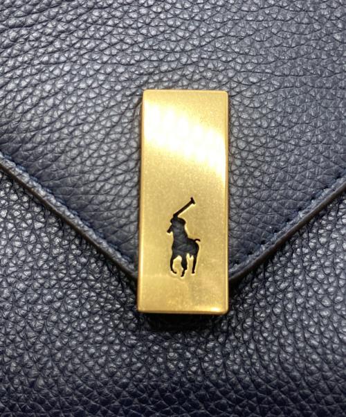 POLO RALPH LAUREN（ポロ・ラルフローレン）POLO RALPH LAUREN (ポロ・ラルフローレン) Polo ID レザー チェーン ウォレット & バッグ ネイビーの古着・服飾アイテム