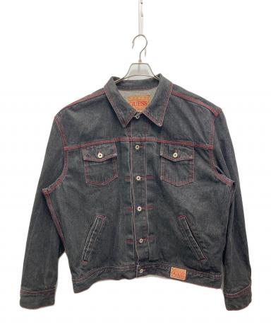 中古・古着通販】GUESS (ゲス) 2nd ステッチデニムジャケット ブラック 