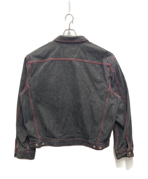 GUESS（ゲス）GUESS (ゲス) 2nd ステッチデニムジャケット ブラック サイズ:3XLの古着・服飾アイテム