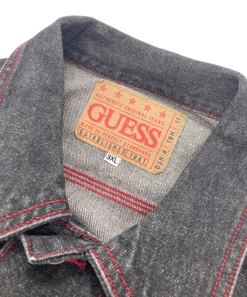 GUESS（ゲス）GUESS (ゲス) 2nd ステッチデニムジャケット ブラック サイズ:3XLの古着・服飾アイテム