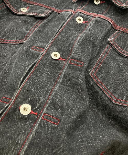 GUESS（ゲス）GUESS (ゲス) 2nd ステッチデニムジャケット ブラック サイズ:3XLの古着・服飾アイテム