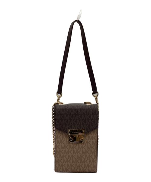 MICHAEL KORS（マイケルコース）MICHAEL KORS (マイケルコース) フォーンクロスボディスモールバッグ ブラウンの古着・服飾アイテム