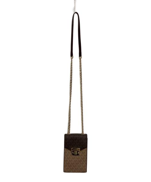 MICHAEL KORS（マイケルコース）MICHAEL KORS (マイケルコース) フォーンクロスボディスモールバッグ ブラウンの古着・服飾アイテム