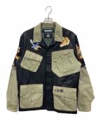NEIGHBORHOODネイバーフッド）の古着「SOUVENIR / CR-JKT」｜オリーブ×ブラック