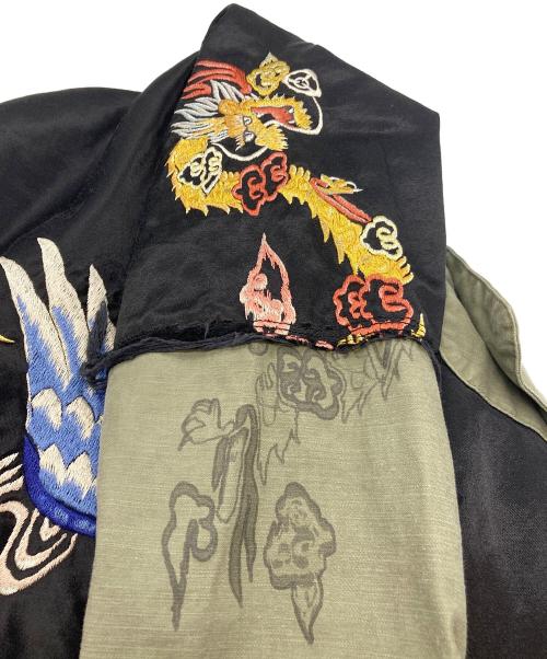 NEIGHBORHOOD（ネイバーフッド）NEIGHBORHOOD (ネイバーフッド) SOUVENIR / CR-JKT オリーブ×ブラック サイズ:Mの古着・服飾アイテム