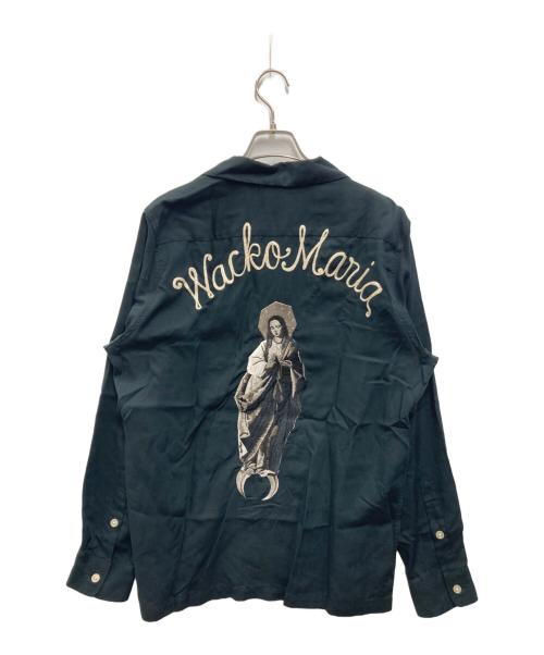 WACKO MARIA（ワコマリア）WACKO MARIA (ワコマリア) マリアエンブロイダリーオープンカラーシャツ ブラック サイズ:Mの古着・服飾アイテム