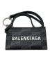 BALENCIAGA（バレンシアガ）の古着「BBモノグラム/キーチェーン付カードケース」｜ブラック