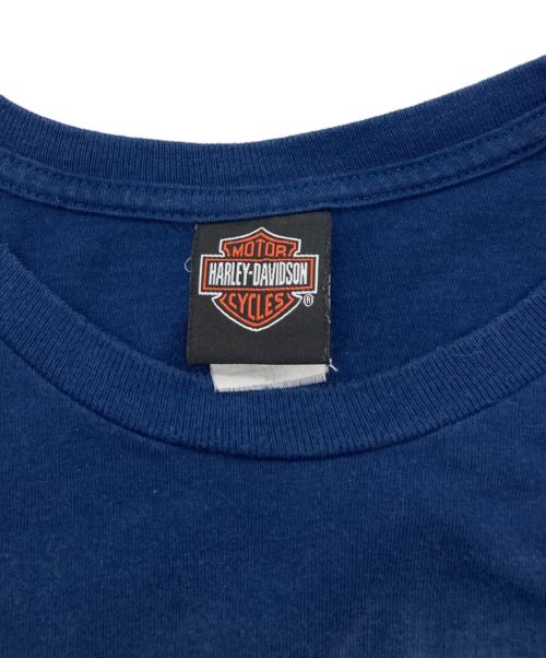 HARLEY-DAVIDSON（ハーレーダビッドソン）HARLEY-DAVIDSON (ハーレーダビッドソン) 【古着】ブルーフレイム L/S TEE ブルー サイズ:XLの古着・服飾アイテム