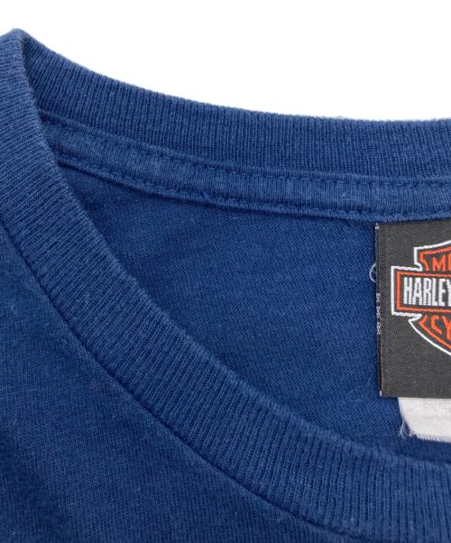 HARLEY-DAVIDSON（ハーレーダビッドソン）HARLEY-DAVIDSON (ハーレーダビッドソン) 【古着】ブルーフレイム L/S TEE ブルー サイズ:XLの古着・服飾アイテム