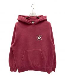 stussy（ステューシー）の古着「【古着】スカル クラウン プルオーバーパーカー」｜レッド