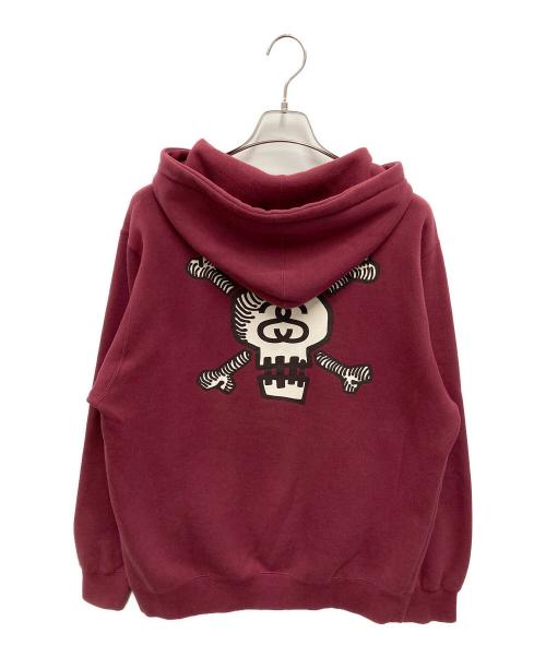 stussy（ステューシー）stussy (ステューシー) 【古着】スカル クラウン プルオーバーパーカー レッド サイズ:Mの古着・服飾アイテム