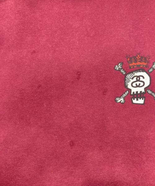 stussy（ステューシー）stussy (ステューシー) 【古着】スカル クラウン プルオーバーパーカー レッド サイズ:Mの古着・服飾アイテム
