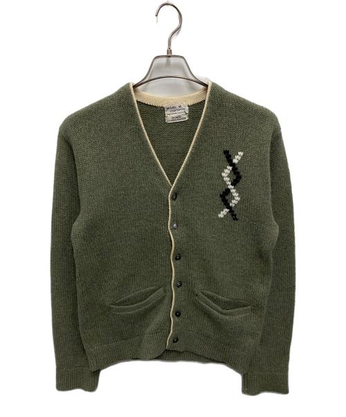 Sears SPORTWEAR（シアーズ スポーツ ウェア）Sears SPORTWEAR (シアーズ スポーツ ウェア) ウールカーディガン グリーン サイズ:Mの古着・服飾アイテム