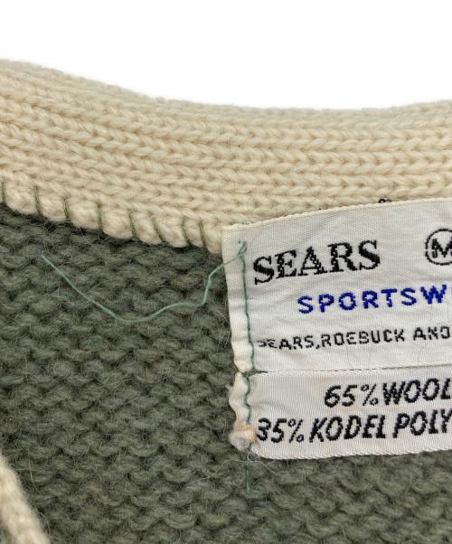 Sears SPORTWEAR（シアーズ スポーツ ウェア）Sears SPORTWEAR (シアーズ スポーツ ウェア) ウールカーディガン グリーン サイズ:Mの古着・服飾アイテム