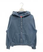 SUPREMEシュプリーム）の古着「Overdyed Small Box Zip Up Hooded」｜ブルー