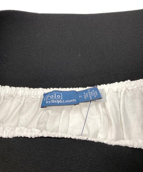 POLO RALPH LAUREN（ポロ・ラルフローレン）POLO RALPH LAUREN (ポロ・ラルフローレン) コントラストウエストバンド Aライン スカート ブラック×ホワイト サイズ:Ｍ 未使用品の古着・服飾アイテム