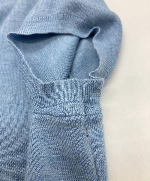 POLO RALPH LAUREN（ポロ・ラルフローレン）POLO RALPH LAUREN (ポロ・ラルフローレン) 切替S/Sニットワンピース ブルー サイズ:XLの古着・服飾アイテム