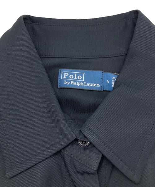 POLO RALPH LAUREN（ポロ・ラルフローレン）POLO RALPH LAUREN (ポロ・ラルフローレン) Self-Tie Twill Shirtdress ネイビー サイズ:4 未使用品の古着・服飾アイテム