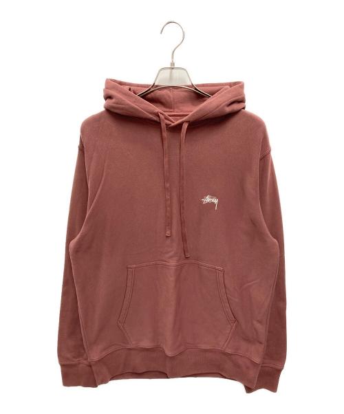 stussy（ステューシー）stussy (ステューシー) Stock Logo Pullover Hoodie ボルドー サイズ:Ｍの古着・服飾アイテム
