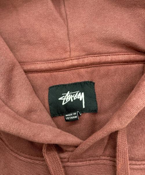 stussy（ステューシー）stussy (ステューシー) Stock Logo Pullover Hoodie ボルドー サイズ:Ｍの古着・服飾アイテム